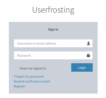 Custom login style