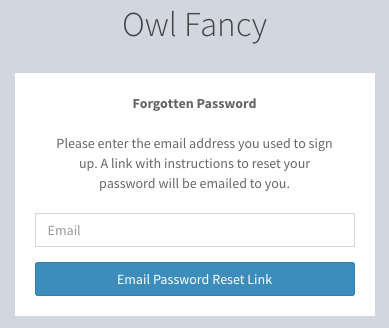 Password reset