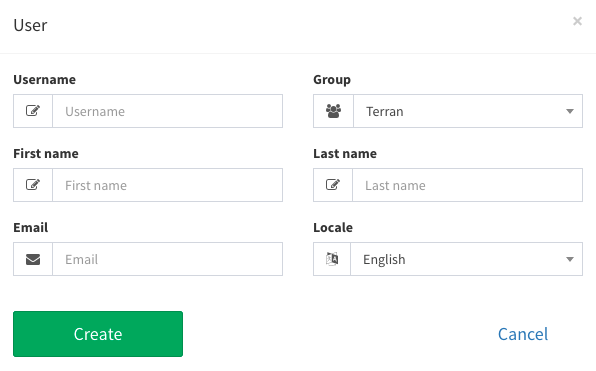 User creation