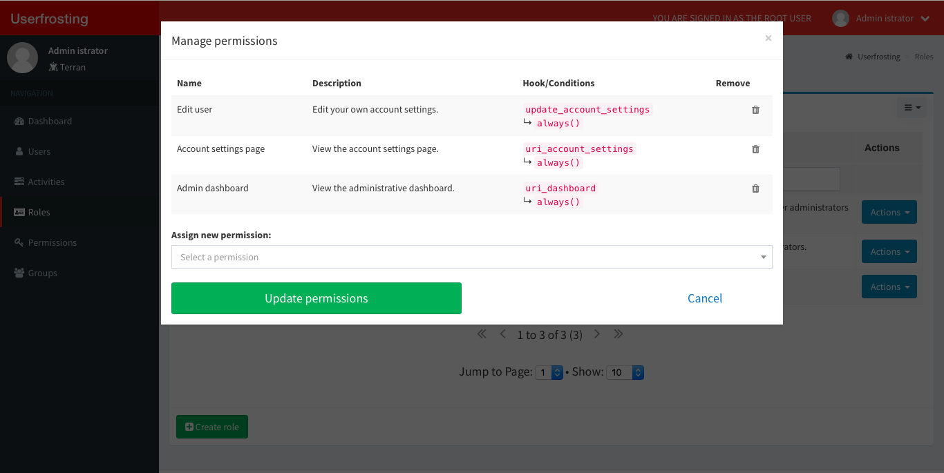 Default permission