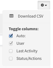 Table tool menu